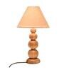 Khaki Jute Shade Table Lamp With Light Brown Base