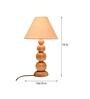 Khaki Jute Shade Table Lamp With Light Brown Base