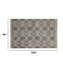 Grey Geometric Wool 8 ft x 10 ft Hand Tufted Carpet