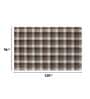 Brown Geometric Wool 8 ft x 10 ft Hand Tufted Carpet