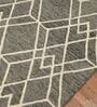 Grey Geometric Wool 8 ft x 10 ft Hand Tufted Carpet