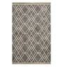 Grey Geometric Wool 8 ft x 10 ft Hand Tufted Carpet