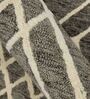 Grey Geometric Wool 8 ft x 10 ft Hand Tufted Carpet