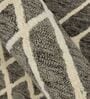 Grey Geometric Wool 5 ft x 7 ft Hand Tufted Carpet
