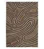 Khaki Abstract Blended Wool 6 ft x 9 ft Hand Tufted Carpet