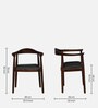 Kharkov 4 Seater Dining Set In Black Leatherette & Provincial Teak