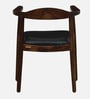 Kharkov 4 Seater Dining Set In Black Leatherette & Provincial Teak