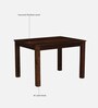 Kharkov 4 Seater Dining Set In Black Leatherette & Provincial Teak