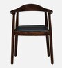 Kharkov 4 Seater Dining Set In Black Leatherette & Provincial Teak