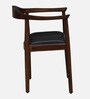Kharkov 4 Seater Dining Set In Black Leatherette & Provincial Teak
