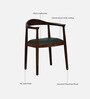 Kharkov 4 Seater Dining Set In Black Leatherette & Provincial Teak