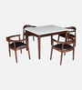 Kharkov Sheesham Wood 4 Seater Dining Set In Provincial Teak Finish