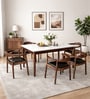 Kharkov Sheesham Wood 6 Seater Dining Set In Provincial Teak Finish