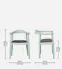 Kharkov Sheesham Wood Arm Chair in Canary Green
