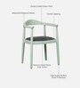 Kharkov Sheesham Wood Arm Chair in Canary Green