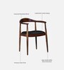 Kharkov Sheesham Wood Arm Chair In Provincial Teak Finish