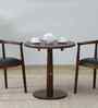 Kharkov Sheesham Wood Round Cafe Table In Provincial Teak Finish