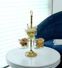 Khatirdari 2 Tier 200ml Golden Brass & Glass Condiment Set