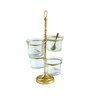 Khatirdari 2 Tier 200ml Golden Brass & Glass Condiment Set