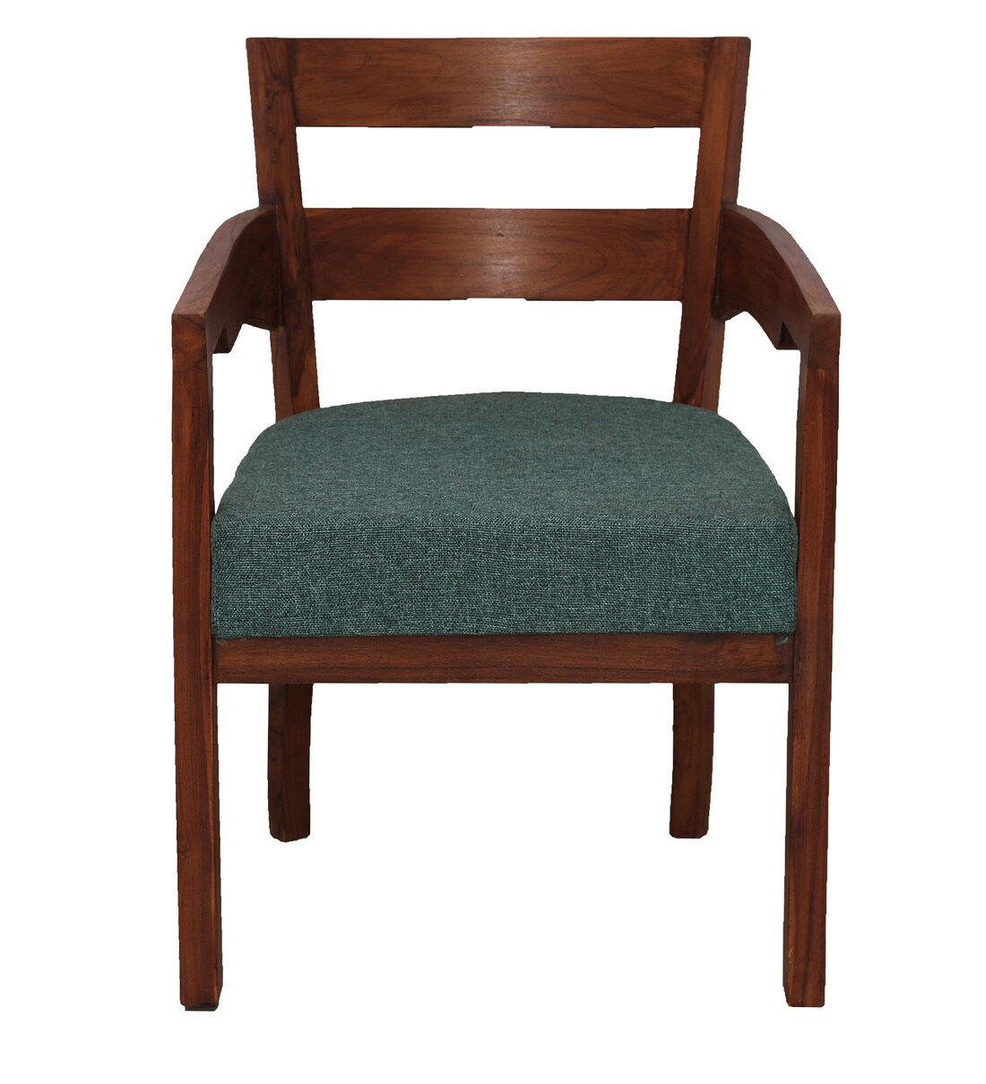 Buy Kian Solid Wood Arm Chair in Teak Finish by Make Home Happy Online