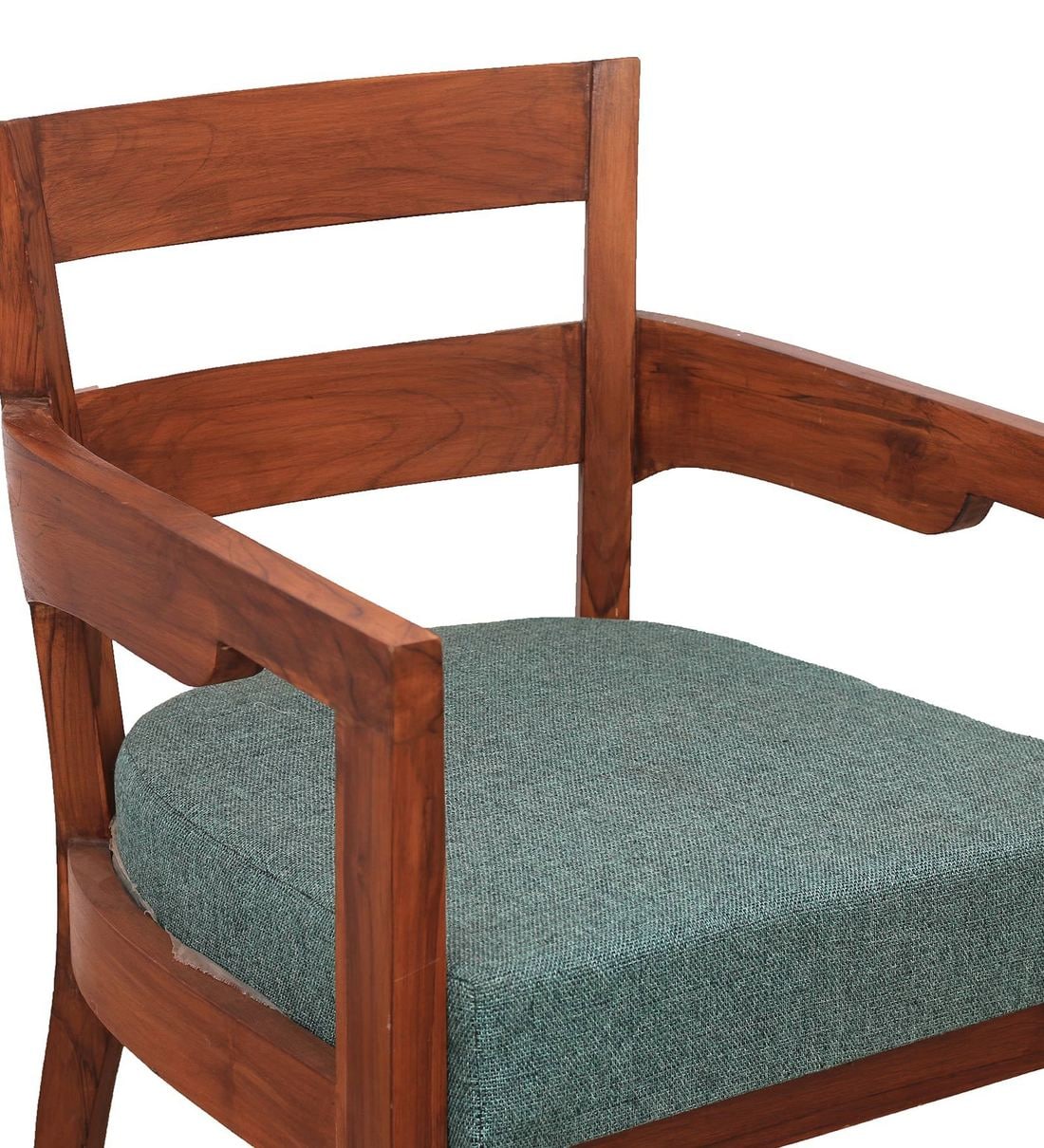 Buy Kian Solid Wood Arm Chair in Teak Finish by Make Home Happy Online