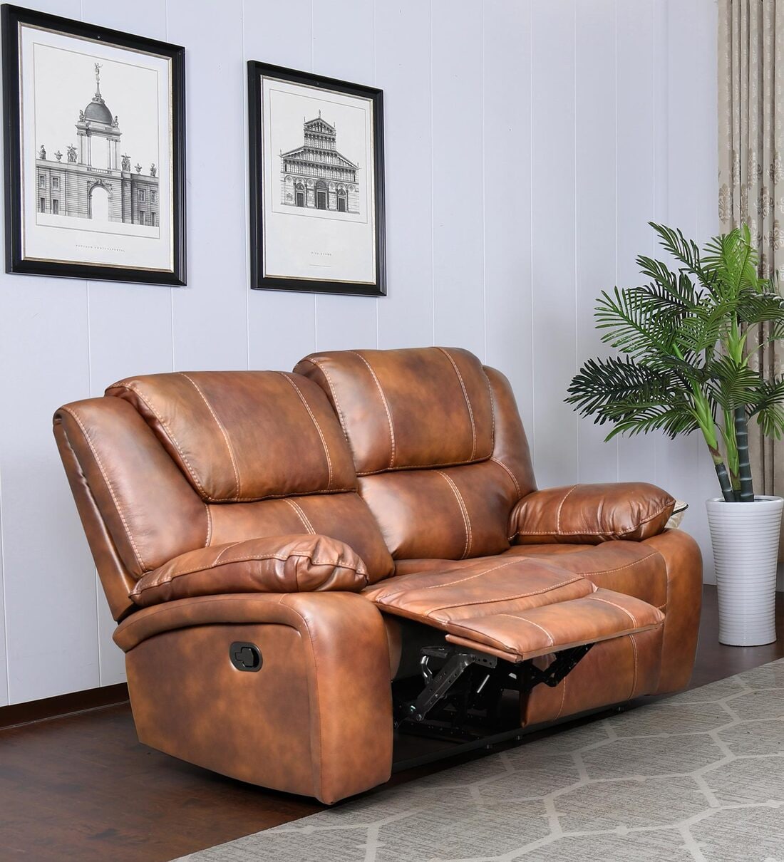 Buy Kinetic Leather Manual 2 Seater Recliners In Brown Colour At 41 Off By Royaloak Pepperfry 7874