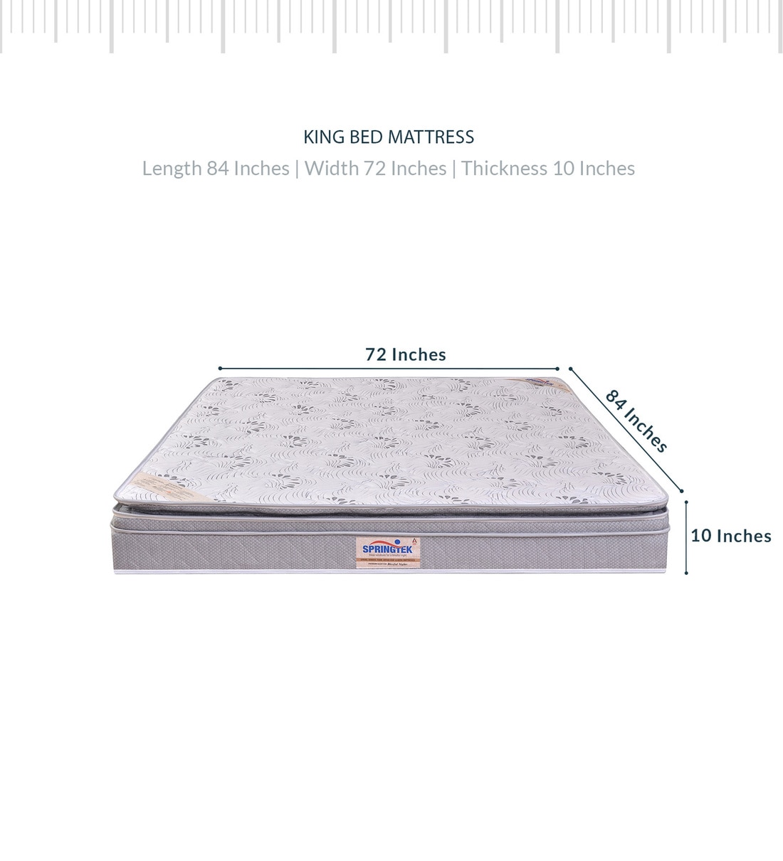 Buy King Size (84 x 72) 10 Inches Medium Soft Supremacy Sleep Pocket