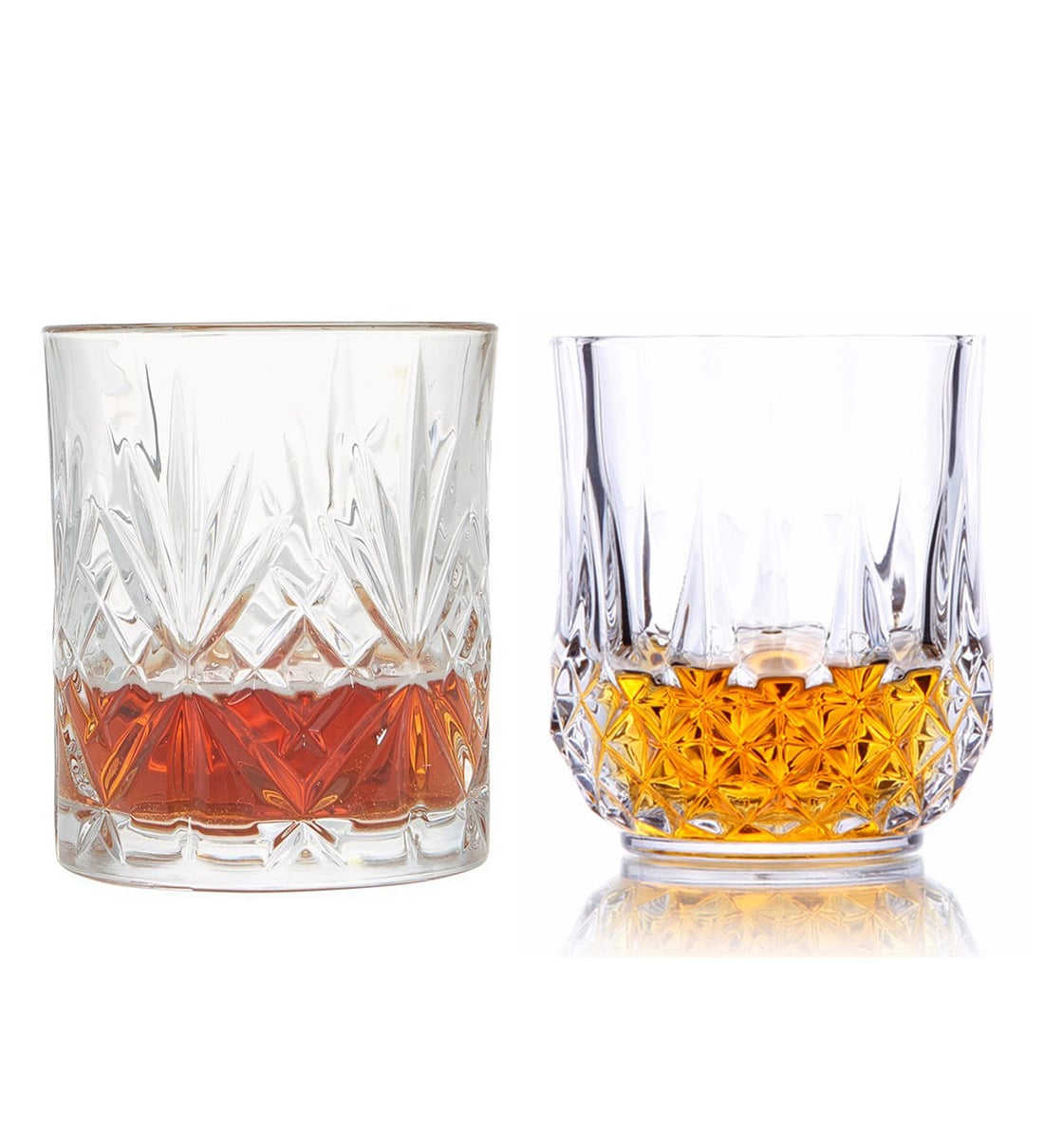 heavy lead crystal whiskey glasses