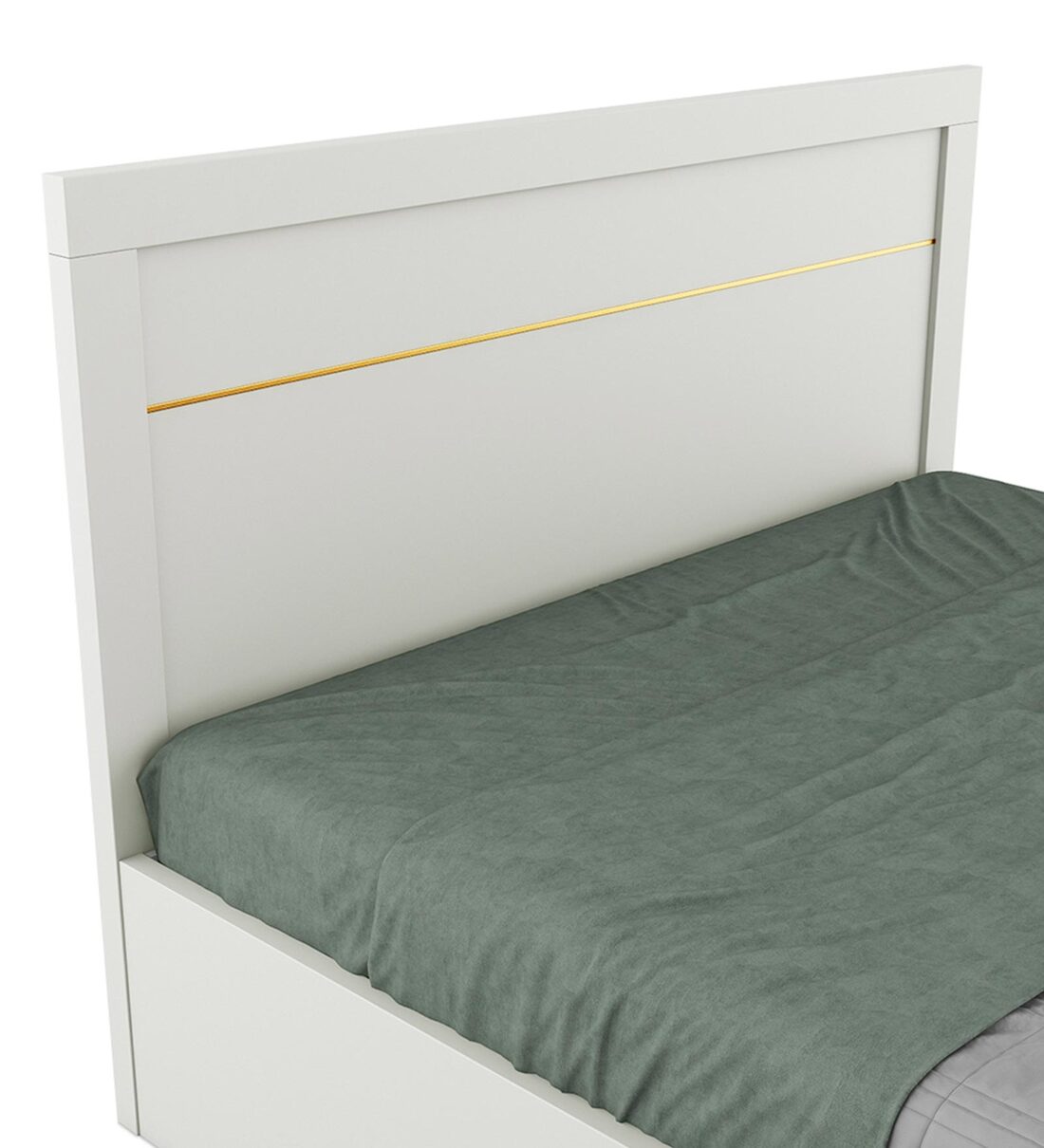 Buy Kingslay Queen Size Bed in White Finish with Box Storage Online