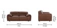 Kigali Half Leather 2 Seater Sofa in Tuscany Cedar colour