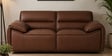 Kigali Half Leather 2 Seater Sofa in Tuscany Cedar colour
