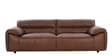 Kigali Half Leather 3 Seater Sofa in Tuscany Cedar colour
