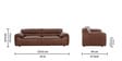 Kigali Half Leather 3 Seater Sofa in Tuscany Cedar colour