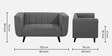 Kiki Sofa (3+2) In Graphite Grey Colour