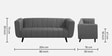 Kiki Sofa (3+2) In Graphite Grey Colour