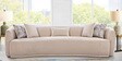 Kingman Fabric 4 Seater Sofa In Tavis Sand Colour