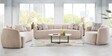 Kingman Fabric 4 Seater Sofa In Tavis Sand Colour