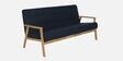 Kitami Solid Wood 3 Seater Sofa in Natural & Navy Finish