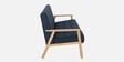 Kitami Solid Wood 3 Seater Sofa in Natural & Navy Finish