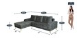 Kitson RHS Sectional Sofa In Textured Grey Colour