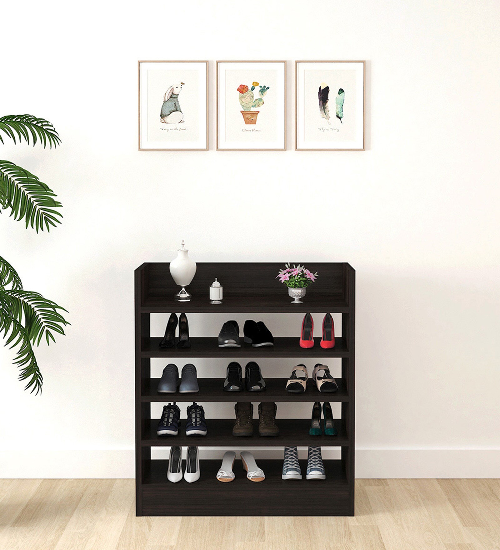 Buy Kico Open Shoe Rack in Dark Wenge Finish at 45% OFF by Story@Home ...