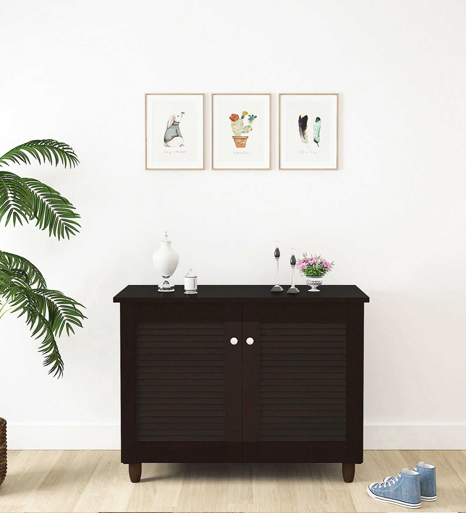 Kico Shoe Cabinet in Dark Wenge Finish
