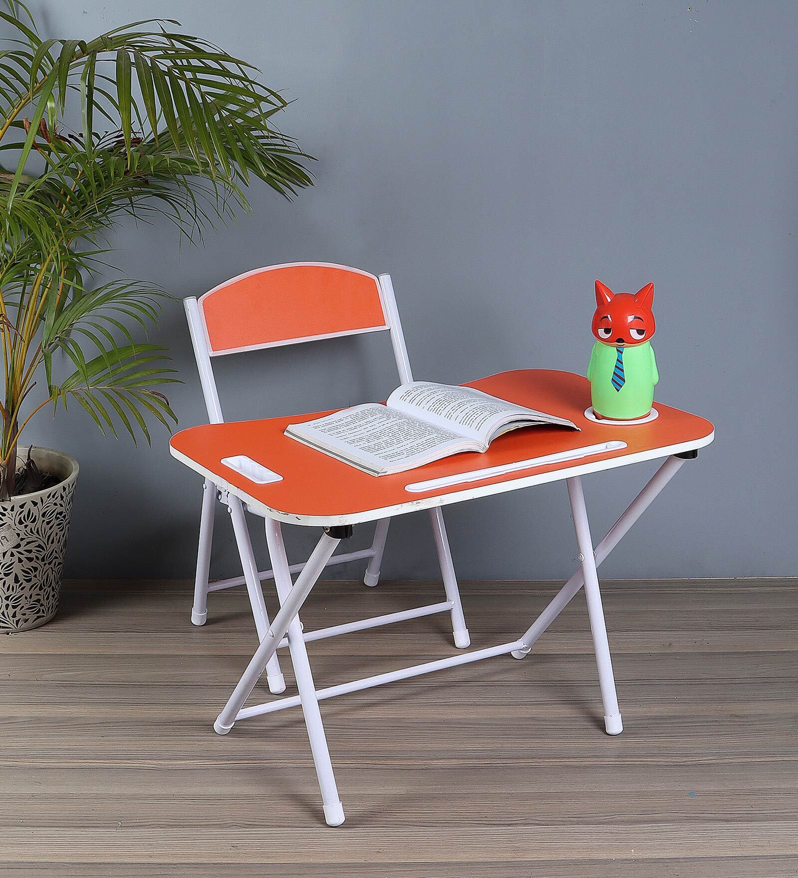 Kids Metal Activity Table in Orange Colour