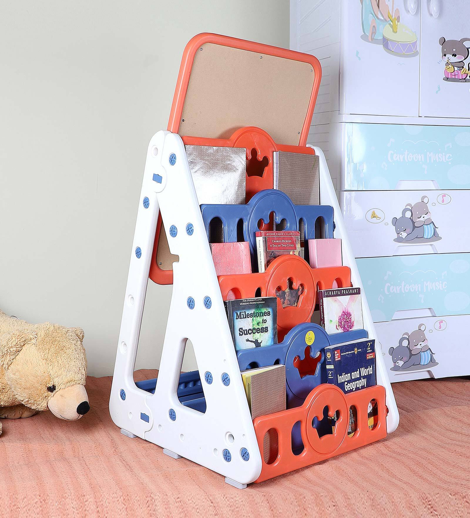 Buy Plastic Kids Bookshelf in Red & Blue Colour at 20 OFF by The
