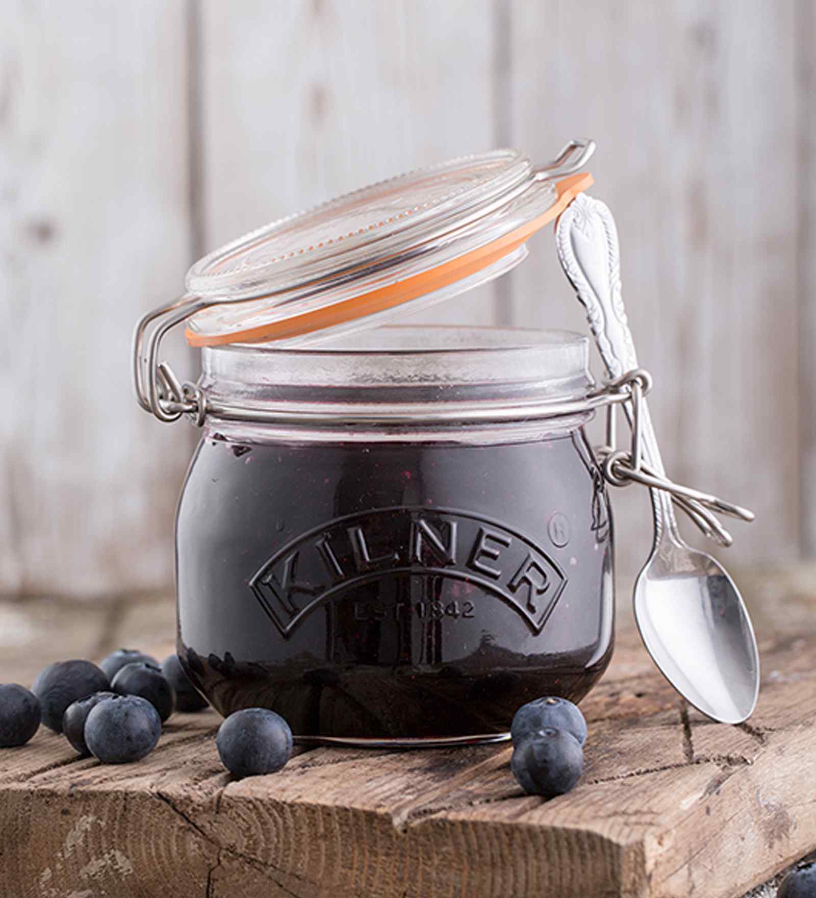 500ml Clip Top Clear Glass Round Jar