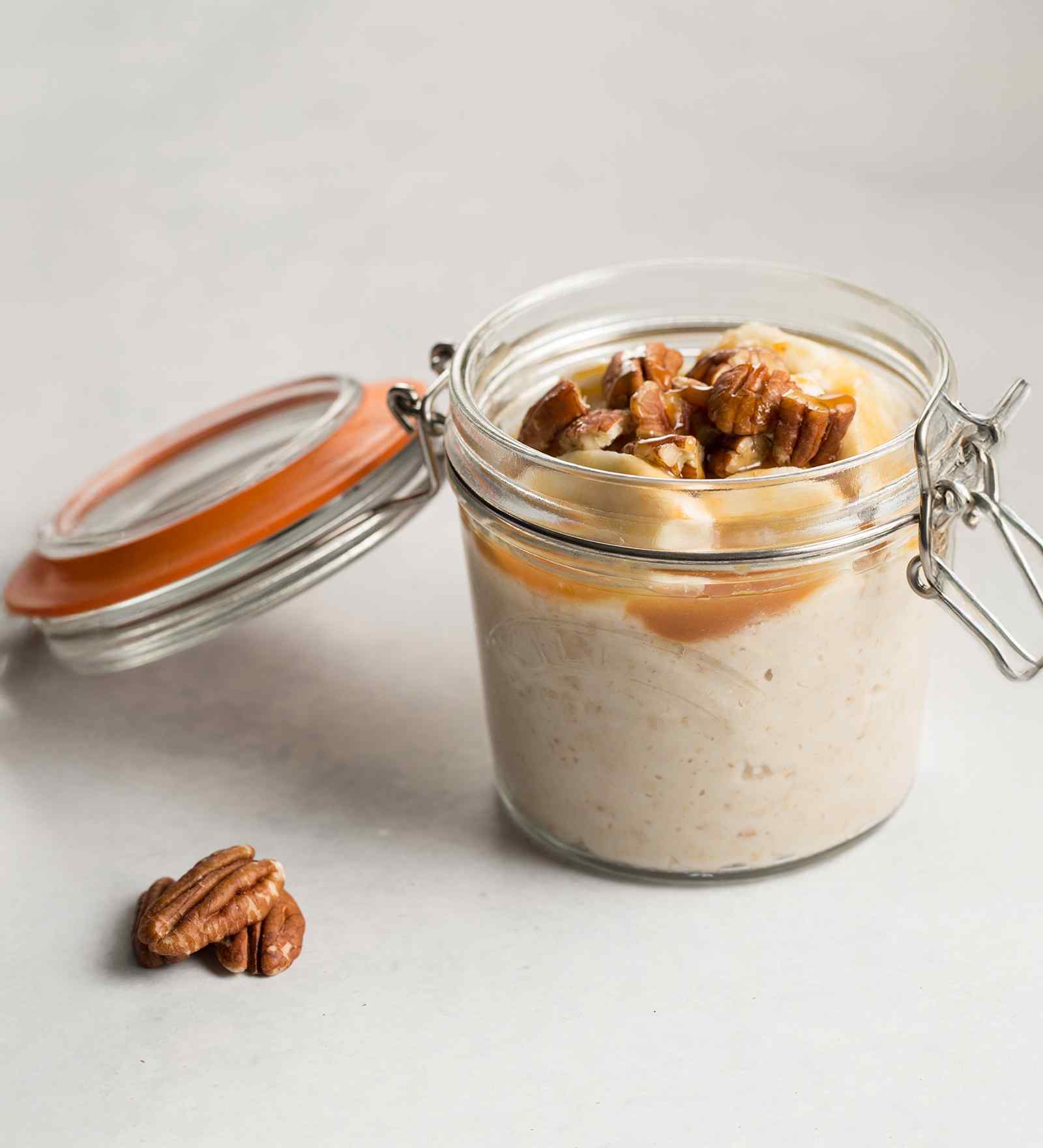 350ml Clip Top Clear Glass Round Jar