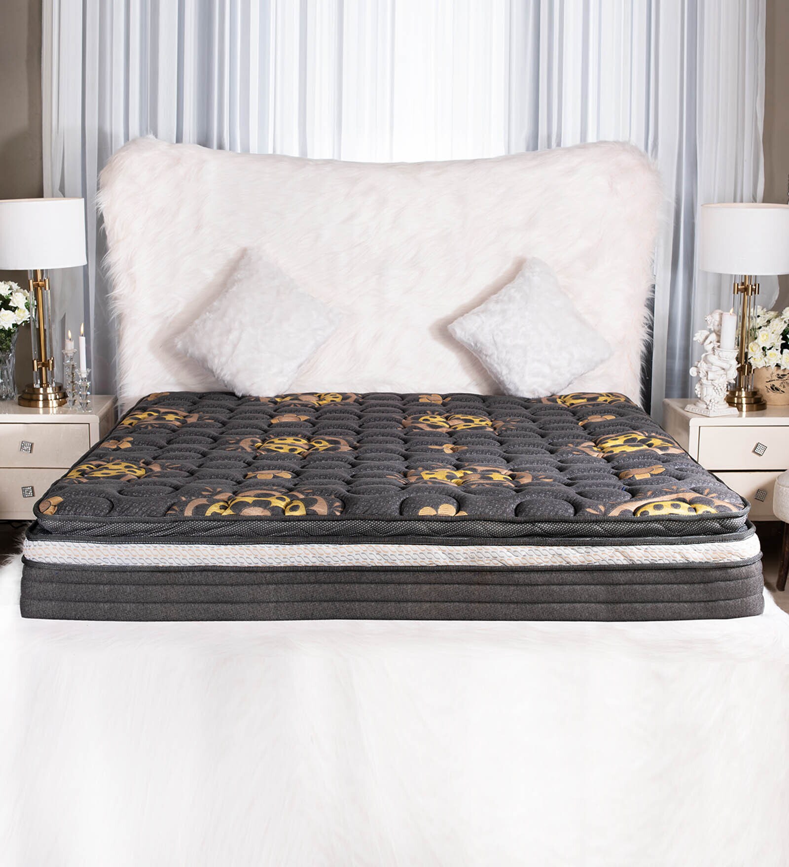 King of Dreams 10 Inch Pocket Spring & Latex Foam & Memory Foam Mattress In Queen Size