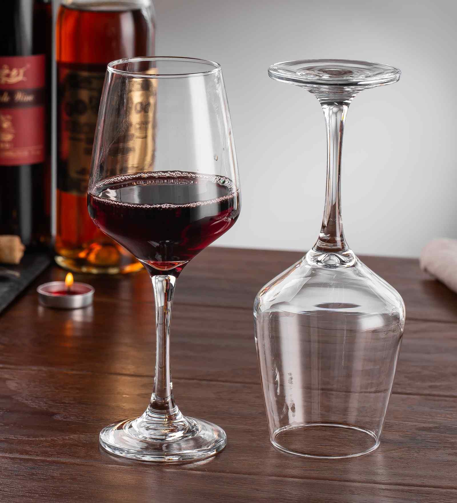 King Set of 6 Crystal Lead Free Glass 435ml Wine Glasses