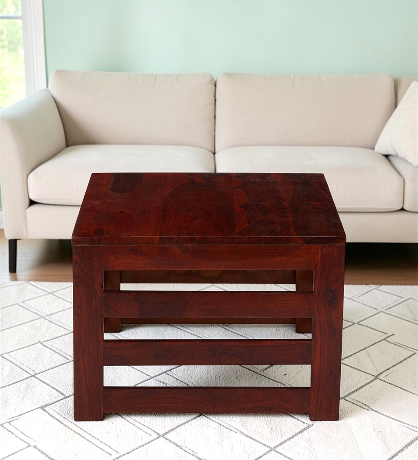 Kingsville Coffee Table In Red Honey Finish