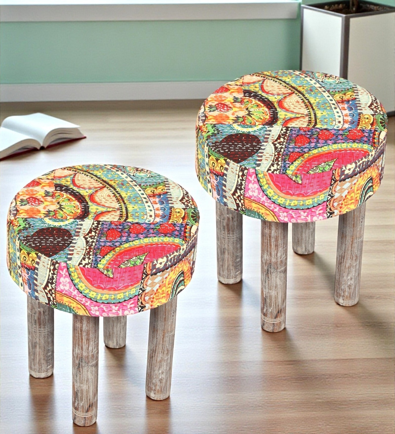 Kingsville Stool Set Of 2 In Multicolour